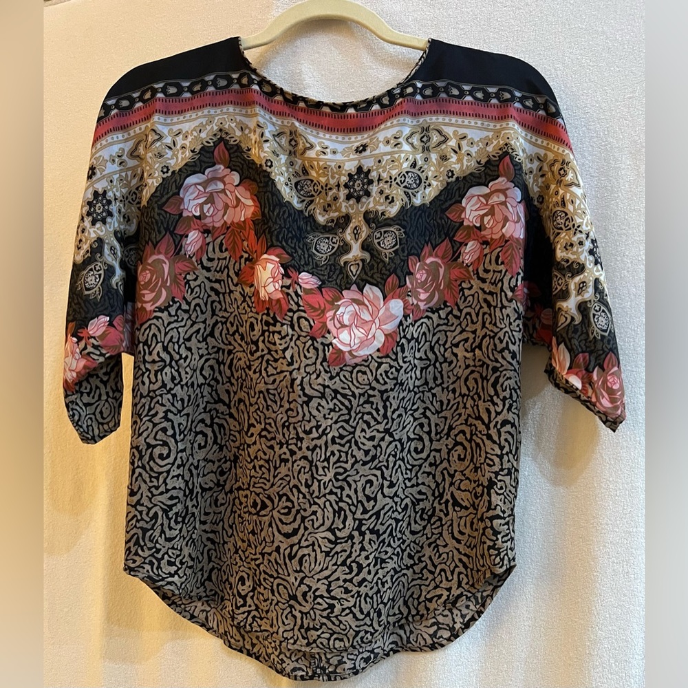 Vintage 80’s floral top by Sharon Anthony, size 10